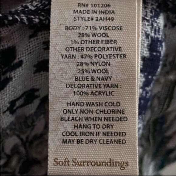 Soft Surroundings Emory cardigan with fringe. M/L - Picture 5 of 9